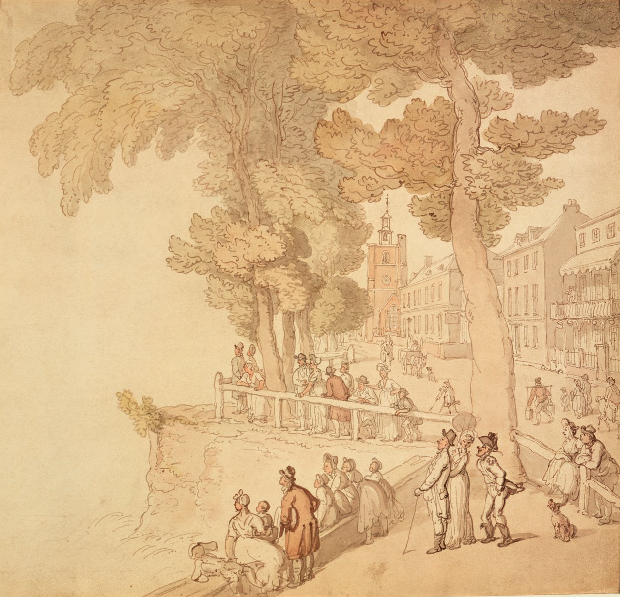 Cheyne Walk, Londra, 18. yüzyılın sonları ve 19. yüzyılın başlarında by Thomas Rowlandson