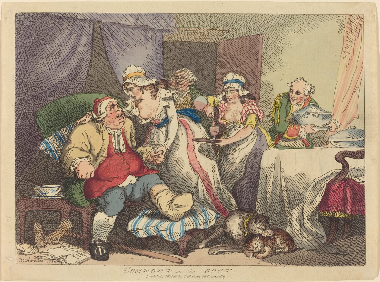 Gut hastalığında rahatlık by Thomas Rowlandson