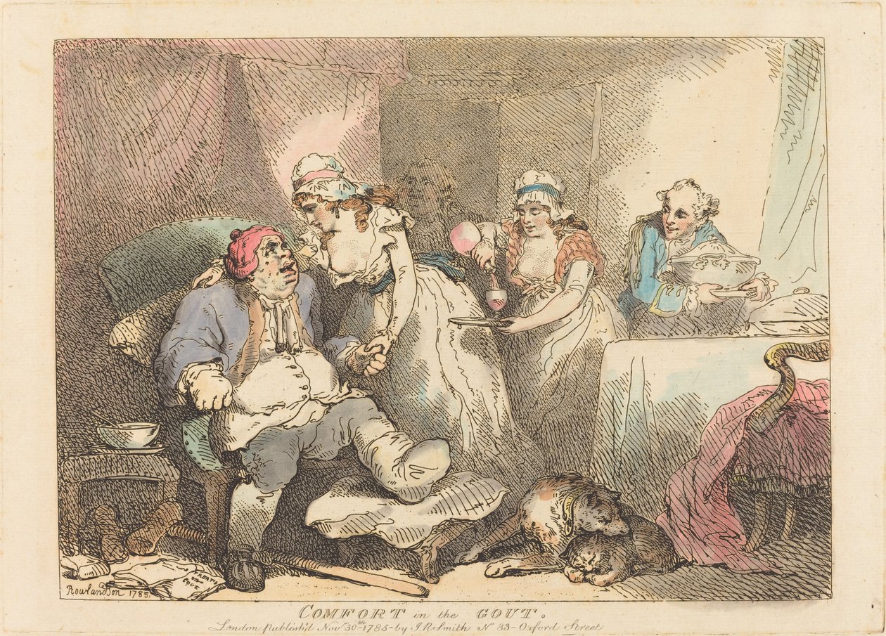 Gut hastalığında rahatlık by Thomas Rowlandson