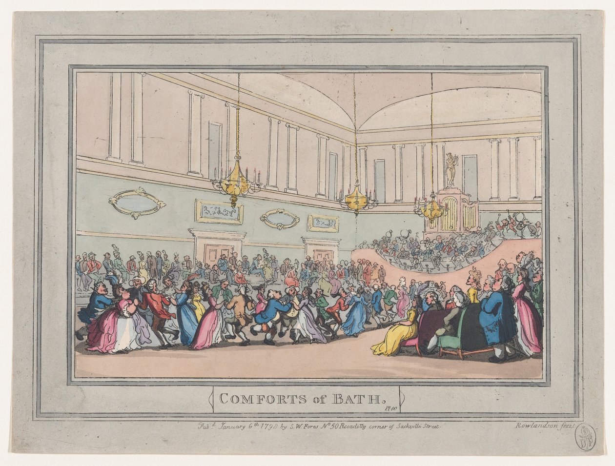 Banyo Konforu, Tabak 10, 6 Ocak 1798., 6 Ocak 1798. by Thomas Rowlandson