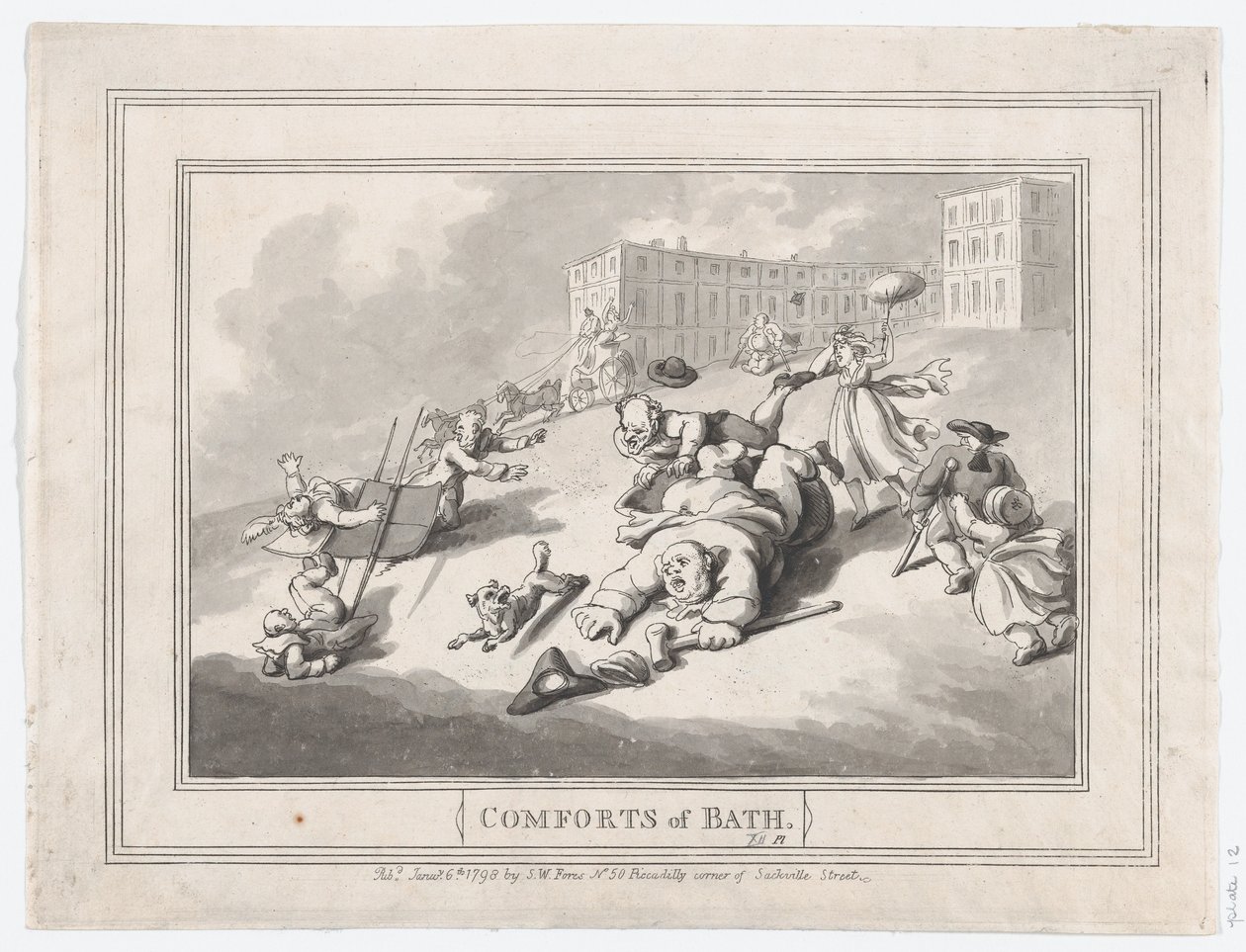 Banyo Konforu, Tabak 12, 6 Ocak 1798., 6 Ocak 1798. by Thomas Rowlandson