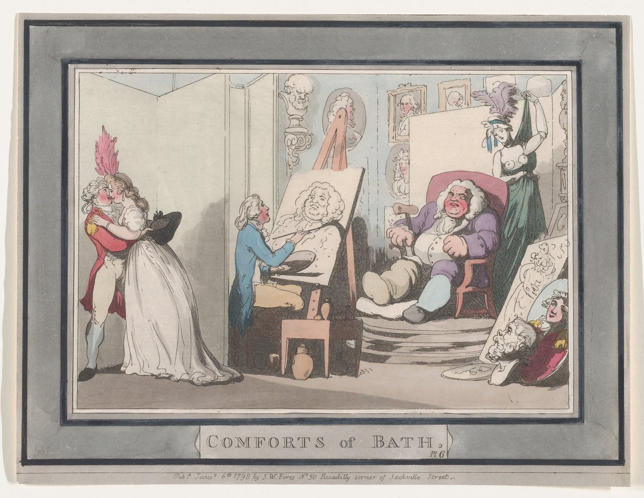 Banyo Konforu, Tabak 6, 6 Ocak 1798., 6 Ocak 1798. by Thomas Rowlandson