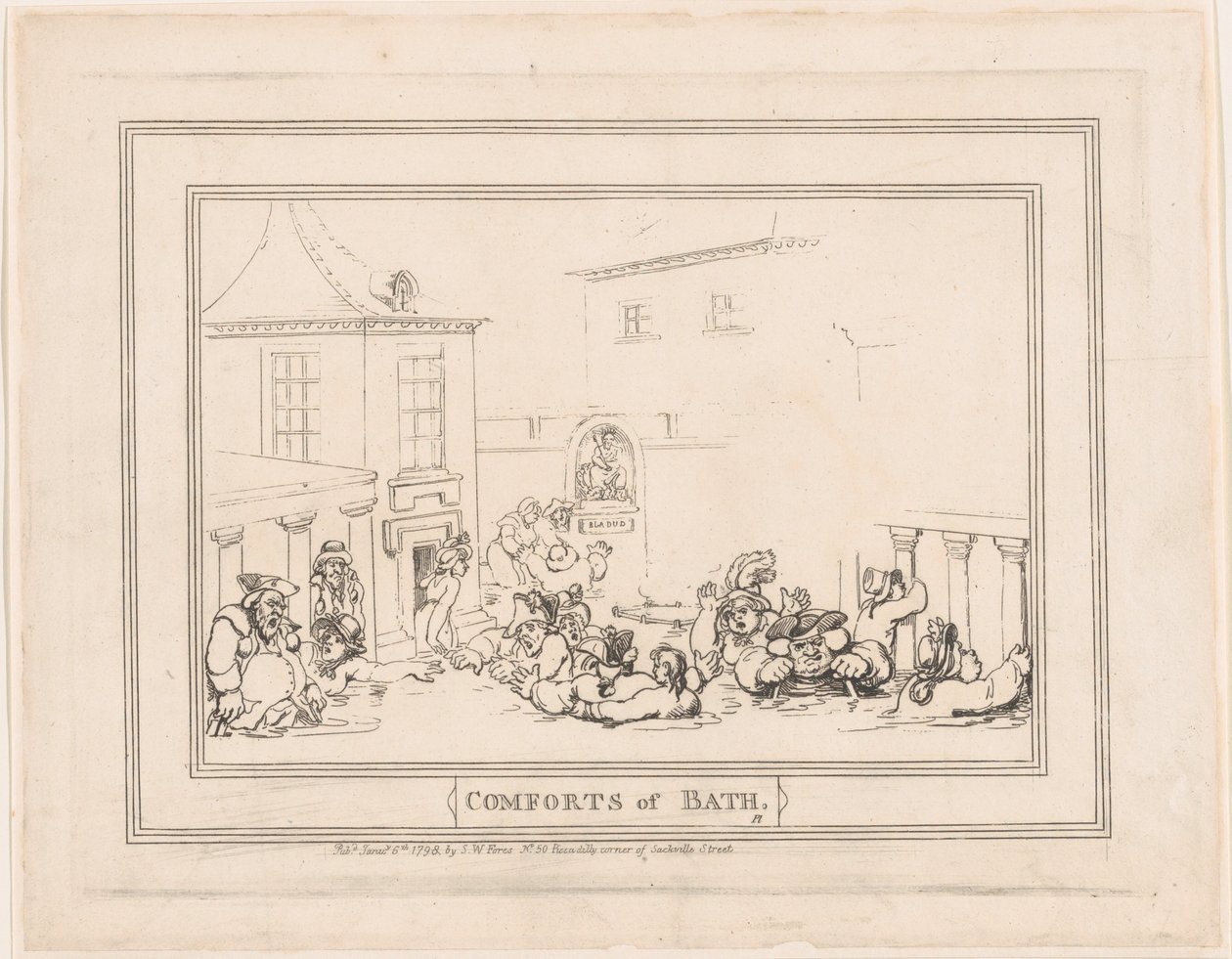 Banyo Konforu, Tabak 7, 6 Ocak 1798., 6 Ocak 1798. by Thomas Rowlandson