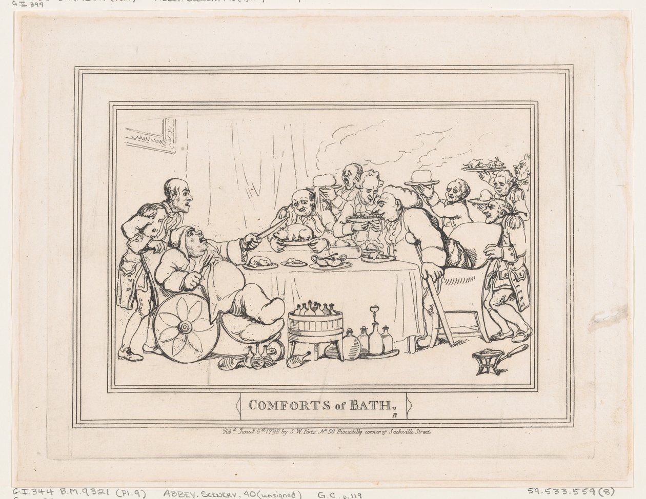 Banyo Konforu, Tabak 9, 6 Ocak 1798., 6 Ocak 1798. by Thomas Rowlandson