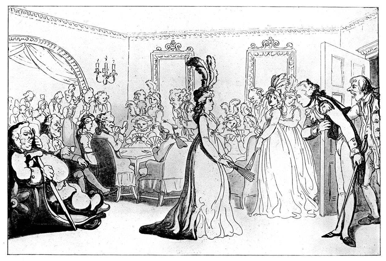 Banyo Konforu: Oyunlar veya Kart Oyuncuları ile Montaj, 1798. by Thomas Rowlandson