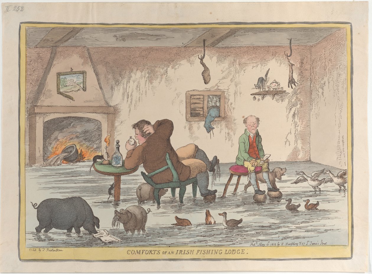 İrlandalı Balıkçı Köşkünün Konforu, 12 Mayıs 1812., 12 Mayıs 1812. by Thomas Rowlandson