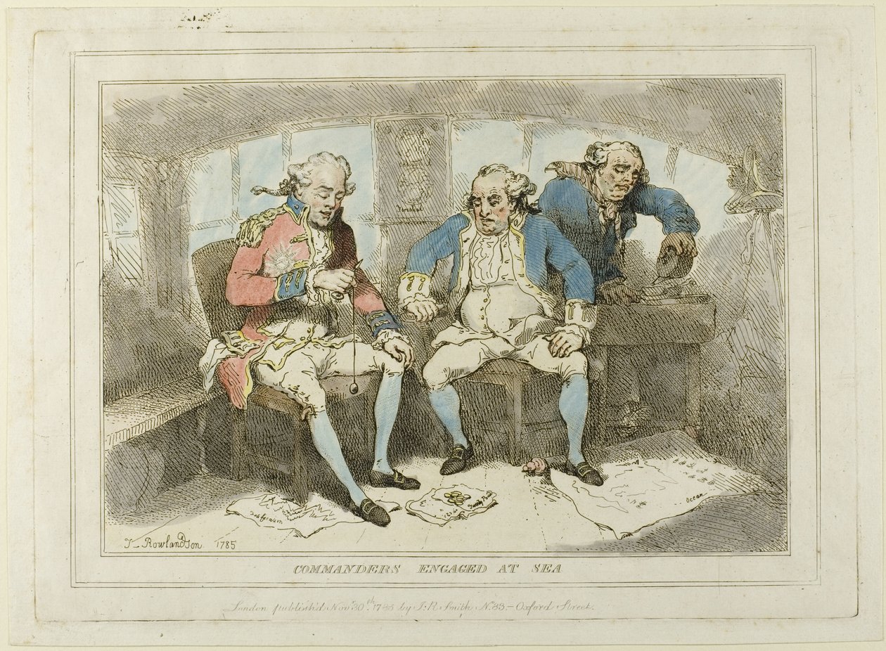 Komutanlar Denizde Nişanlandı by Thomas Rowlandson