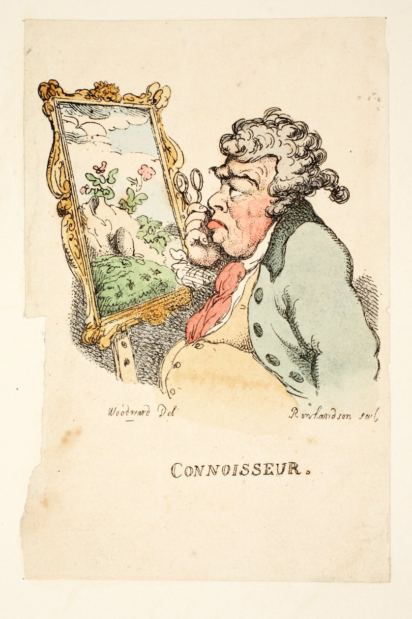 Uzman, (el renkli gravür) by Thomas Rowlandson