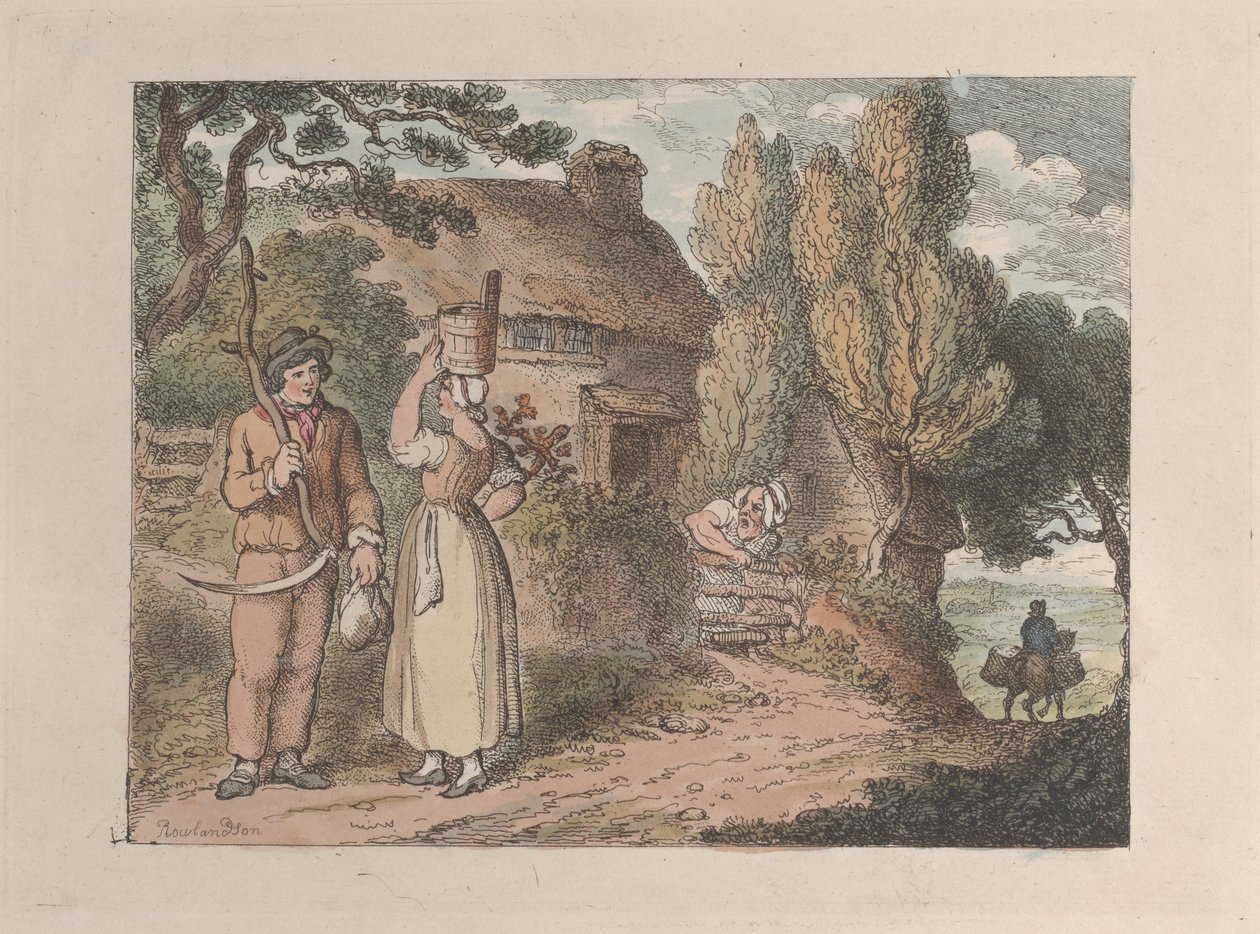 Cornwall, An Overlooker, Views in Cornwall, 1812., 1812. by Thomas Rowlandson