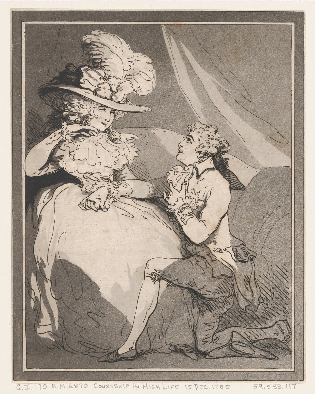 Yüksek Yaşamda Flört, 15 Aralık 1785., 15 Aralık 1785. by Thomas Rowlandson