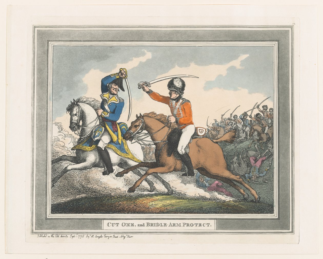 Cut One ve Bridle Arm Protect, 1 Eylül 1798., 1 Eylül 1798. by Thomas Rowlandson