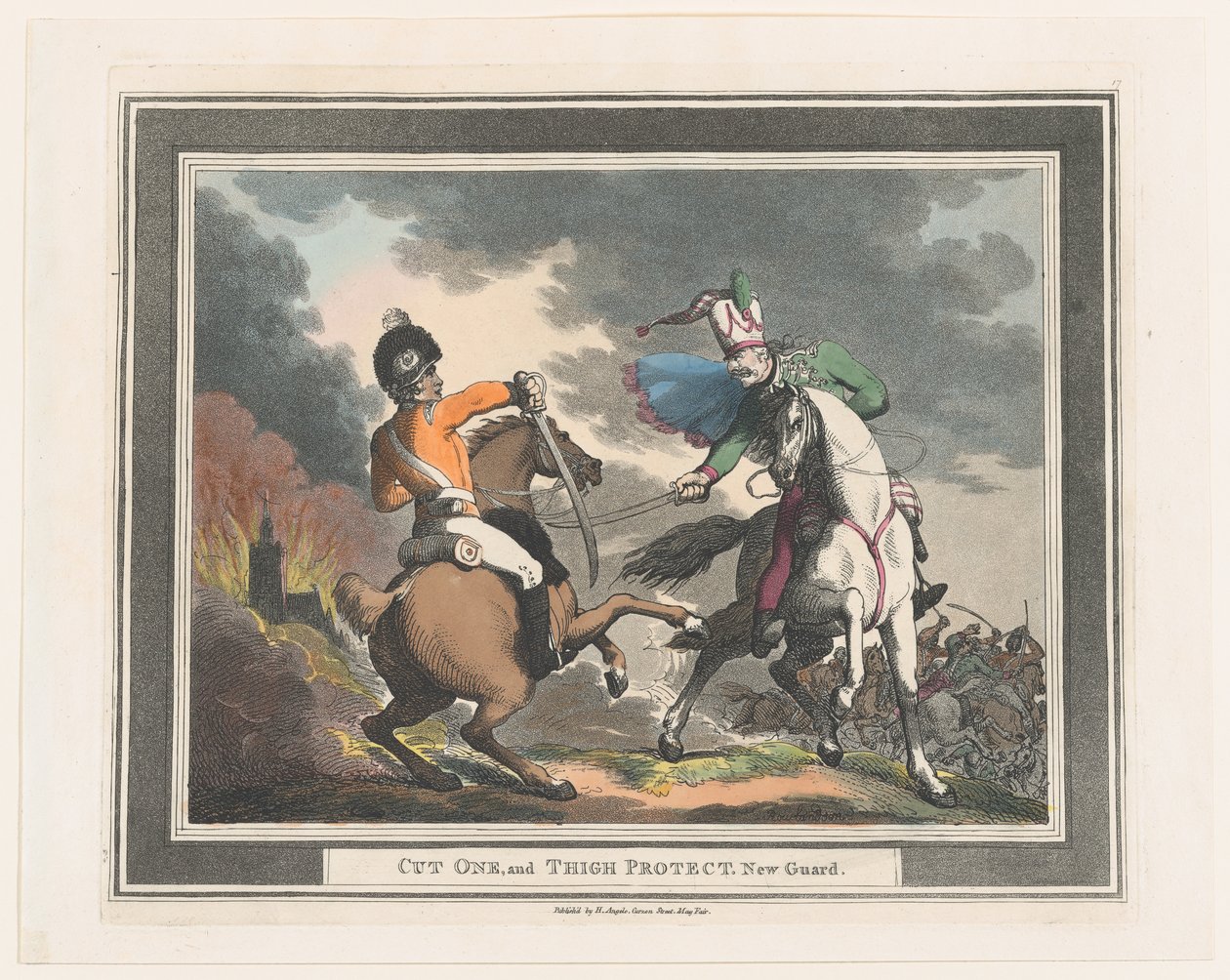 Birini Kes ve Uyluğu Koru Yeni Muhafız, 1798., 1798. by Thomas Rowlandson