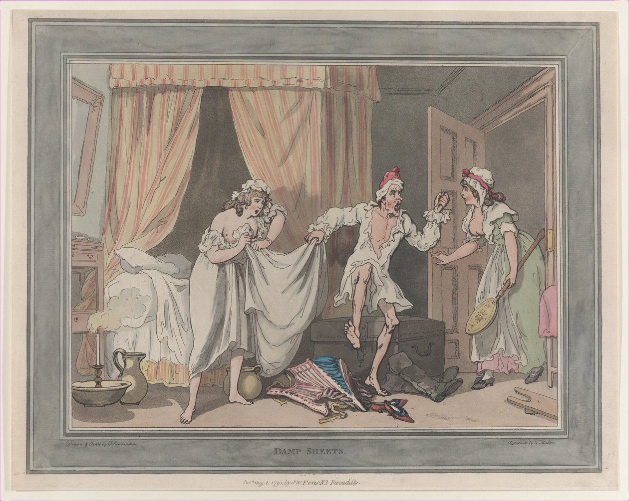 Nemli Çarşaflar, 1 Ağustos 1791., 1 Ağustos 1791 by Thomas Rowlandson