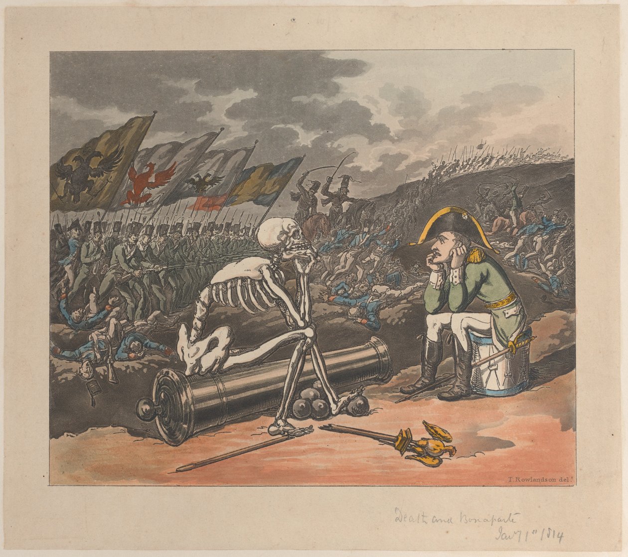 Ölüm ve Bonapart, Terörün İki Kralı, 1 Ocak 1814, 1 Ocak 1814. by Thomas Rowlandson