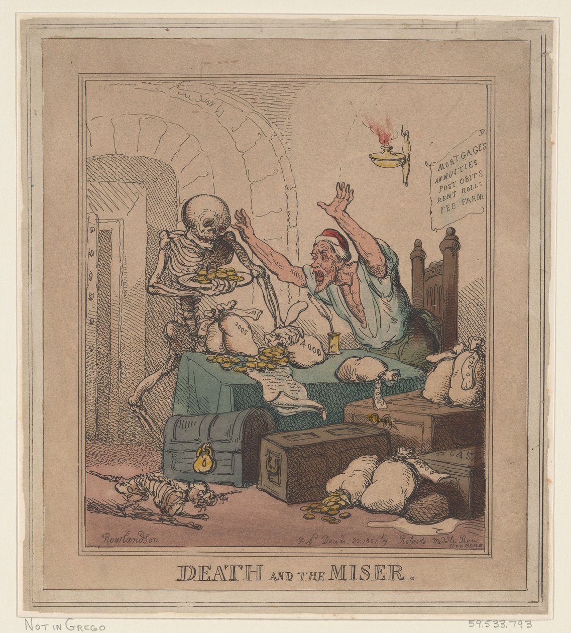 Ölüm ve Cimri, 20 Aralık 1801., 20 Aralık 1801. by Thomas Rowlandson