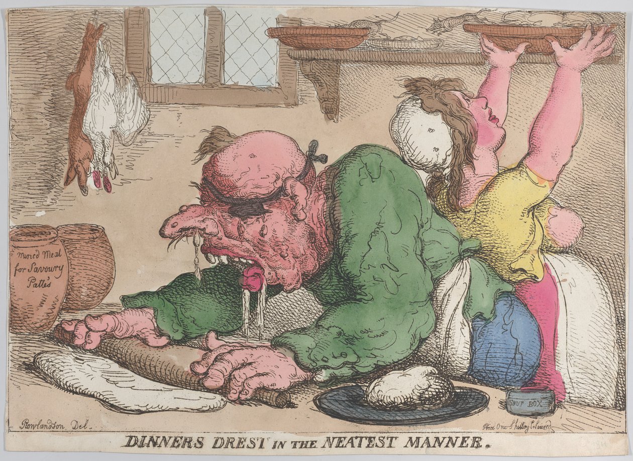 Akşam Yemeği En Düzgün Şekilde Drest, Ekim 1811., Ekim 1811. by Thomas Rowlandson