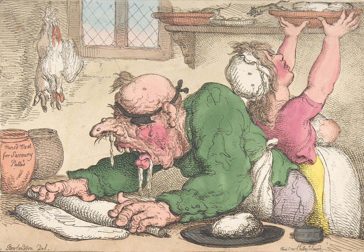 Akşam Yemeği En Düzgün Şekilde Drest, Ekim 1811., Ekim 1811. by Thomas Rowlandson