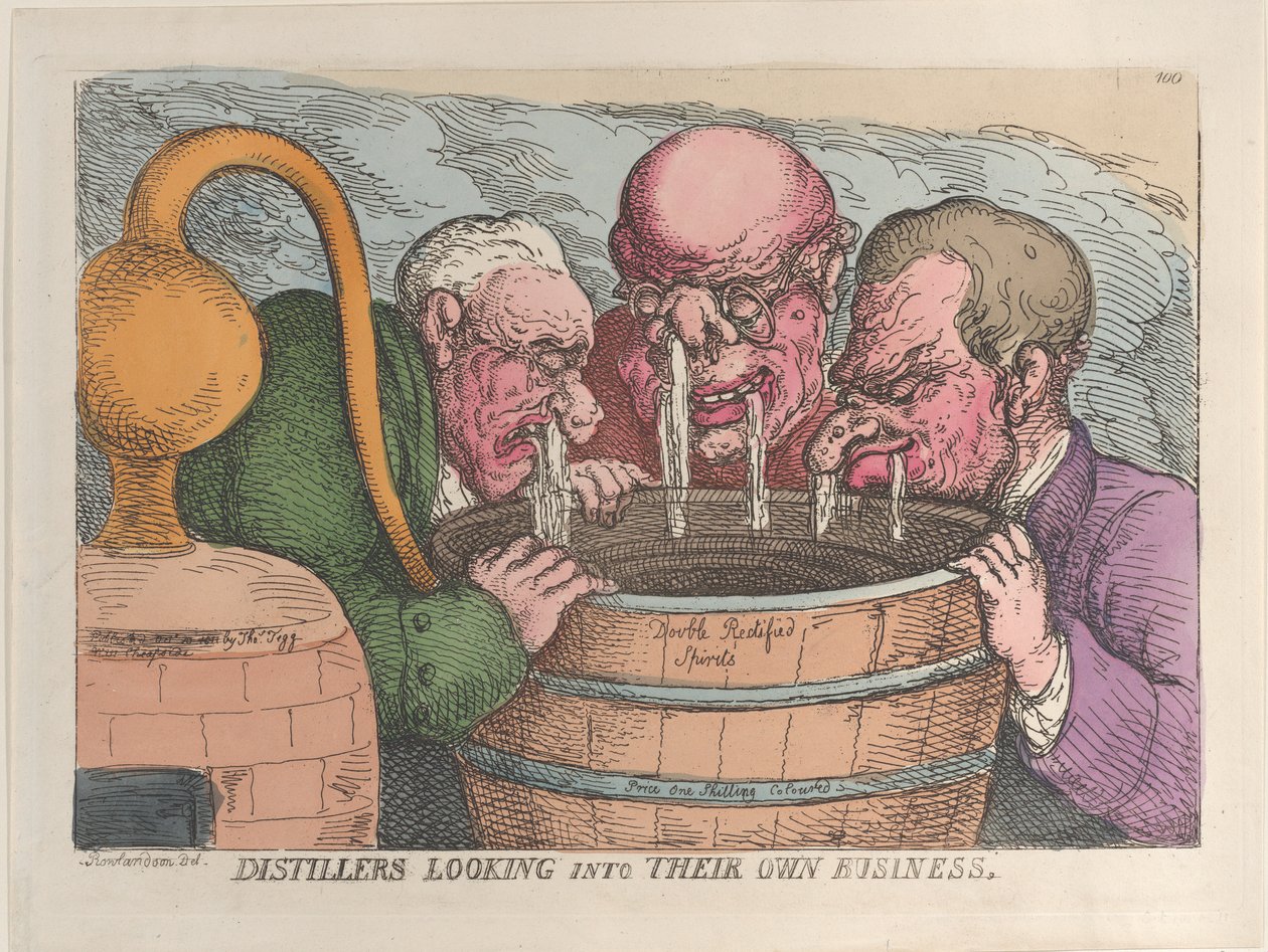 Distillers Kendi İşine Bakıyor, 10 Ekim 1811., 10 Ekim 1811. by Thomas Rowlandson