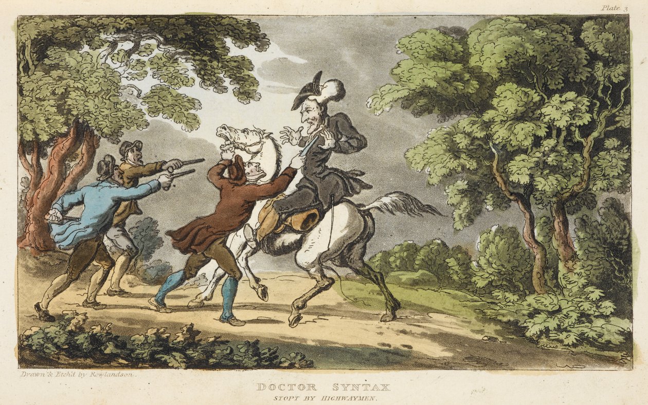 Doktor Sözdizimi ve Otoyolcular by Thomas Rowlandson