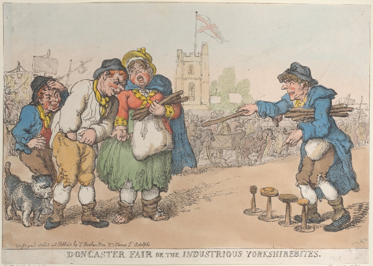 Doncaster Fuarı veya Çalışkan Yorkshirebites, 1808-18., 1808-18. by Thomas Rowlandson