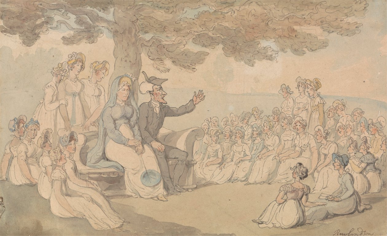 Dr. Syntax Genç Hanımlar İçin Bir Yatılı Okulu Ziyaret Etti by Thomas Rowlandson