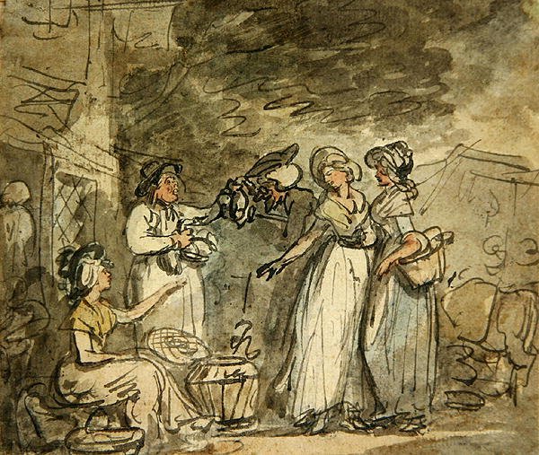 Ördekler için Dr Sözdizimi pazarlığı (kalem ve mürekkep ve kağıt üzerine sulu boya) by Thomas Rowlandson