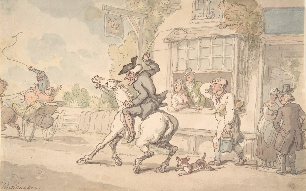 Bir Handan Önce Balky Horse ile Dr. Sözdizimi, 18. 19. yüzyıl. by Thomas Rowlandson
