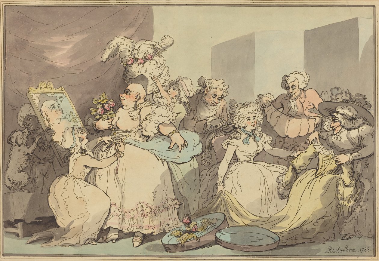 Doğum Günü için Giyinme, 1788. by Thomas Rowlandson