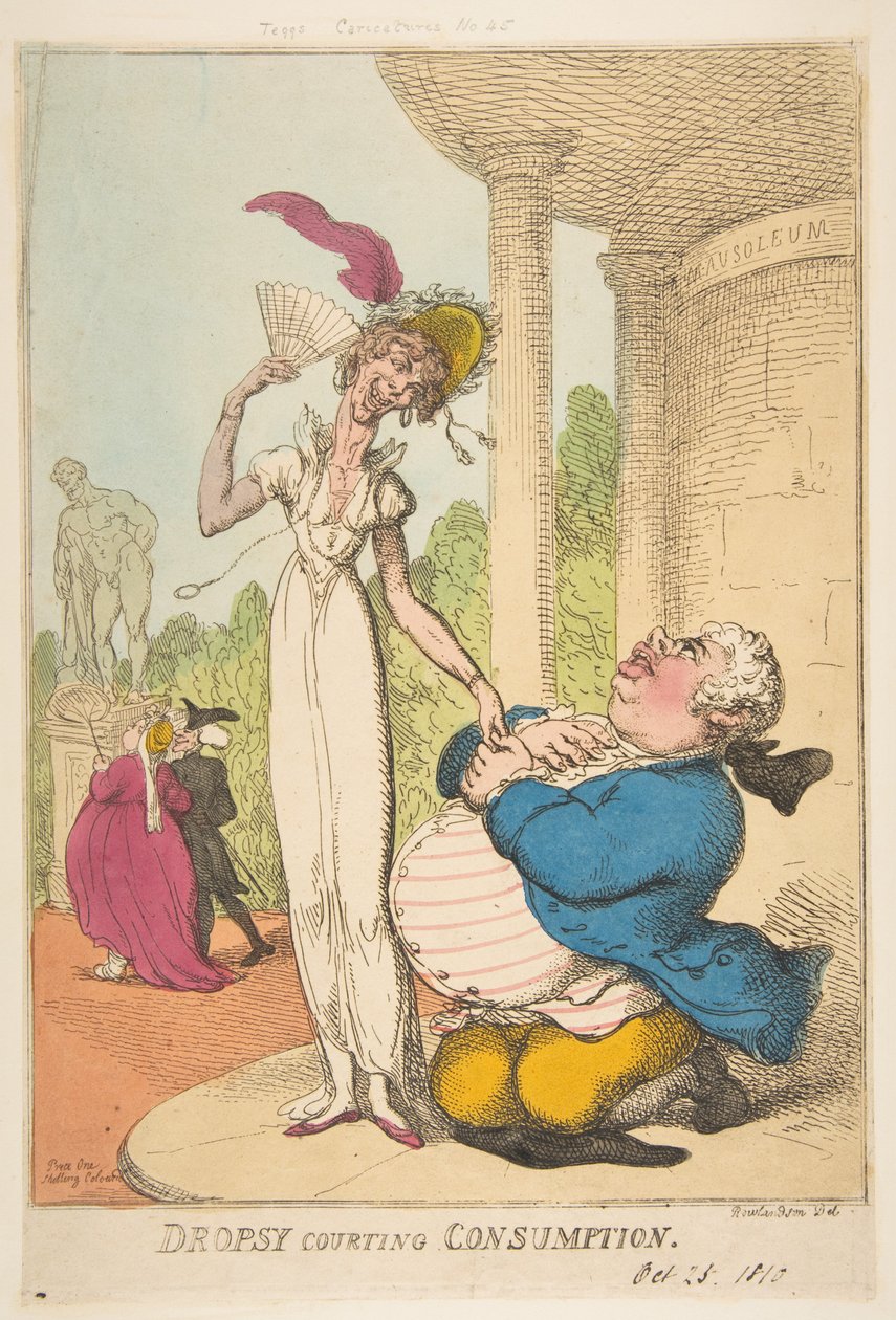 Dropsy Courting Tüketimi, 25 Ekim 1810. by Thomas Rowlandson