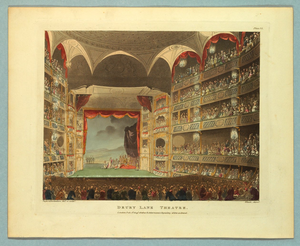 Ackermann'ın Deposu'ndan Drury Lane Tiyatrosu by Thomas Rowlandson