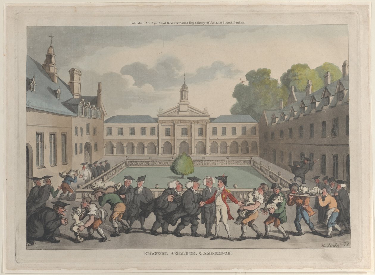 Emanuel Koleji, Cambridge, 31 Ekim 1811., 31 Ekim 1811. by Thomas Rowlandson