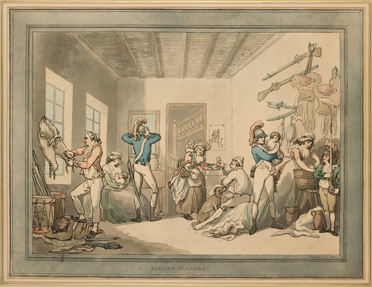 İngiliz Kışlası, 1788 by Thomas Rowlandson