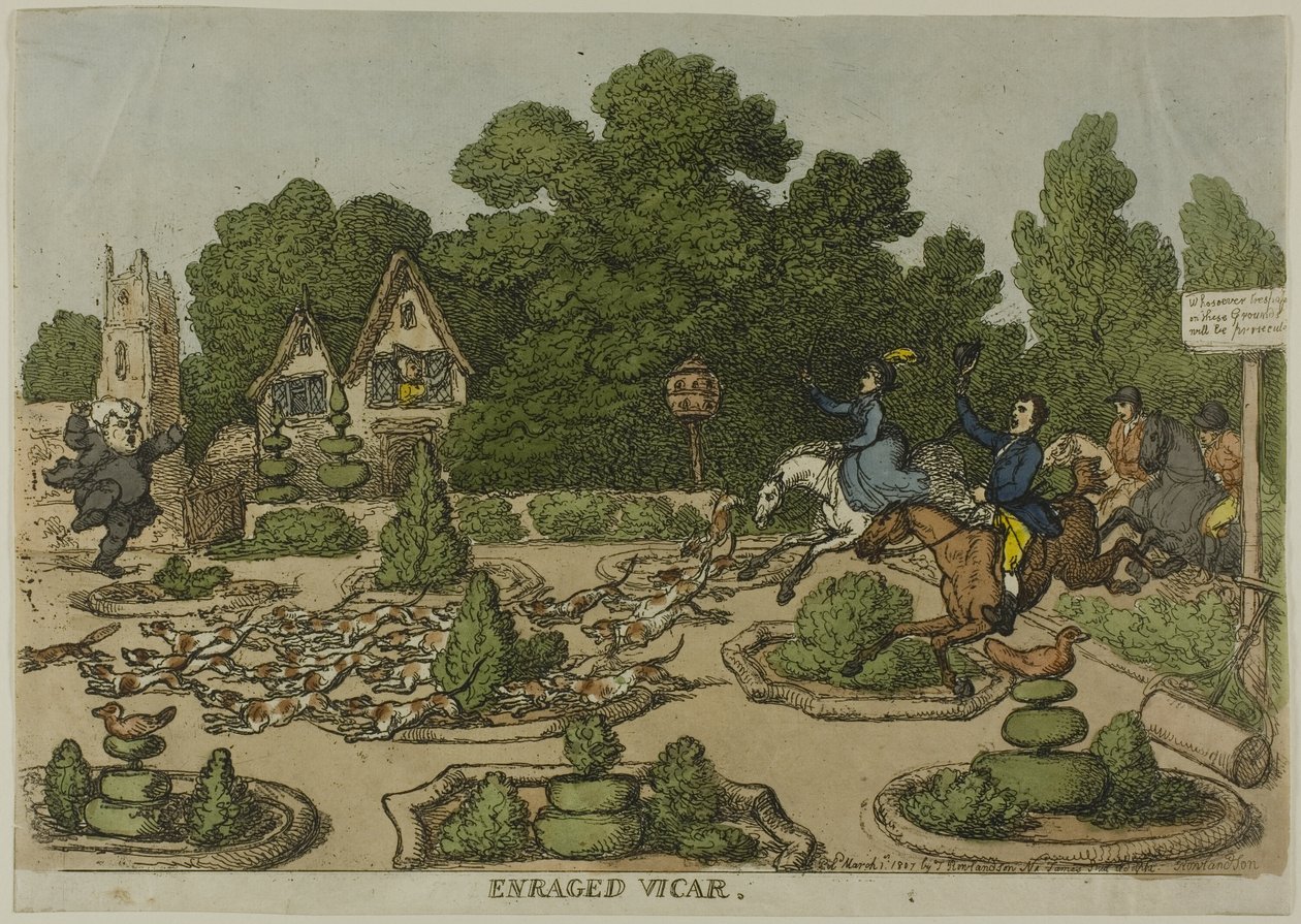 İnsan Hayatının Sefaletlerinden Öfkeli Papaz by Thomas Rowlandson