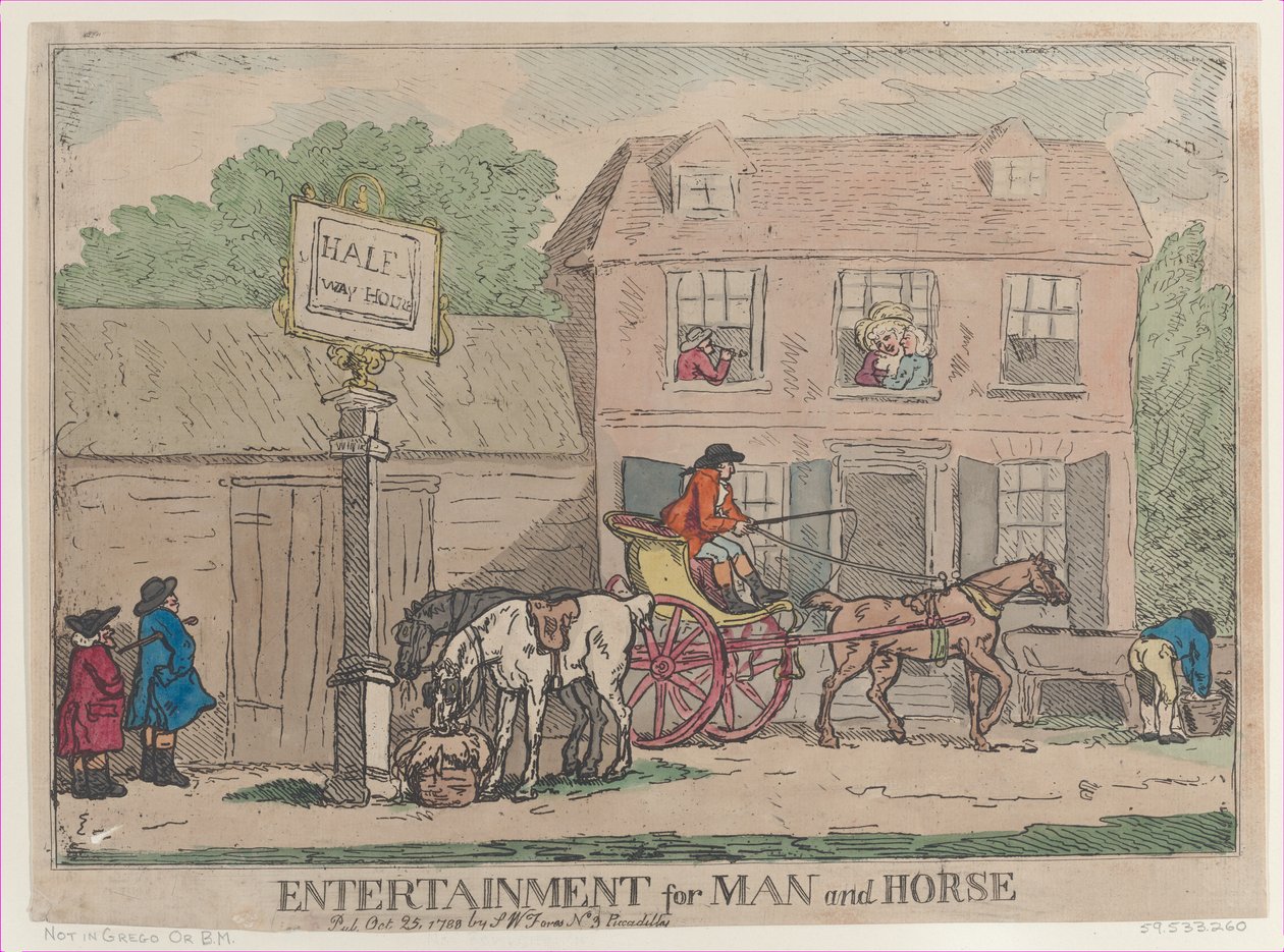 İnsan ve At için Eğlence, 25 Ekim 1788., 25 Ekim 1788. by Thomas Rowlandson