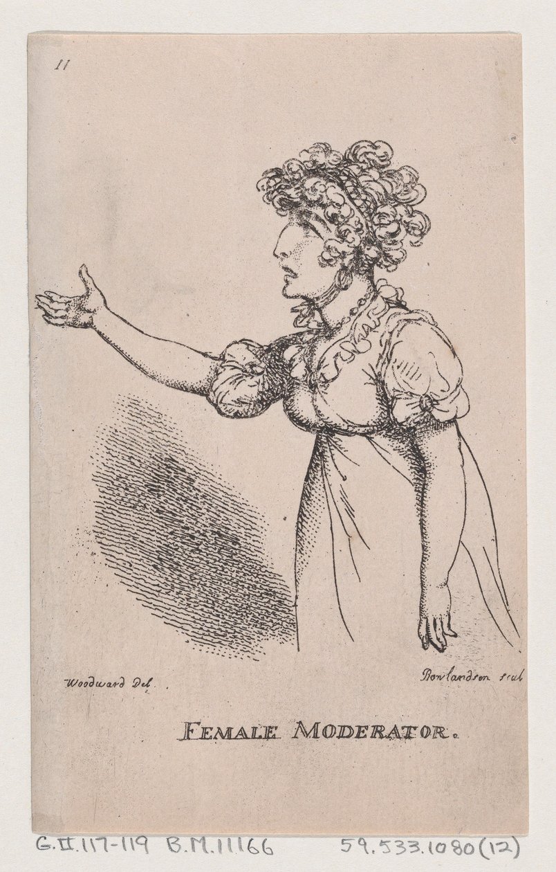 Kadın Moderatör, 1808., 1808. by Thomas Rowlandson