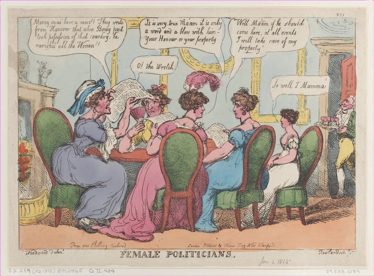 Kadın Politikacılar, 1 Ocak 1808., 1 Ocak 1808. by Thomas Rowlandson