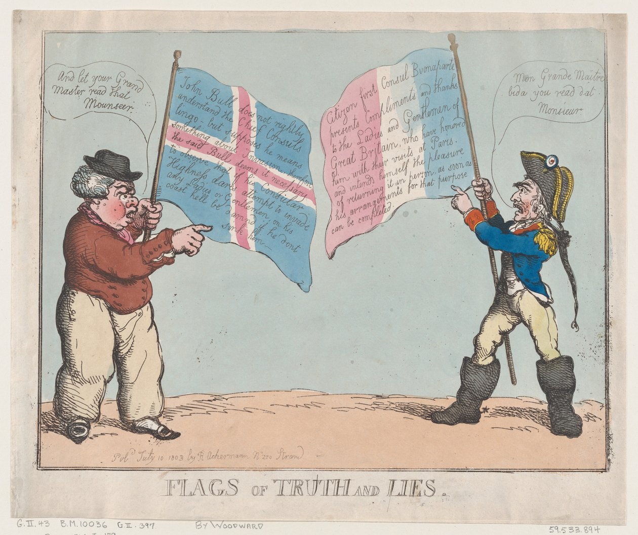 Gerçeğin ve Yalanın Bayrakları, 10 Temmuz 1803., 10 Temmuz 1803. by Thomas Rowlandson