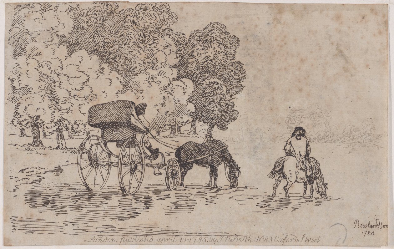 Dört Tekerlekli Şezlong, 10 Nisan 1785., 10 Nisan 1785. by Thomas Rowlandson