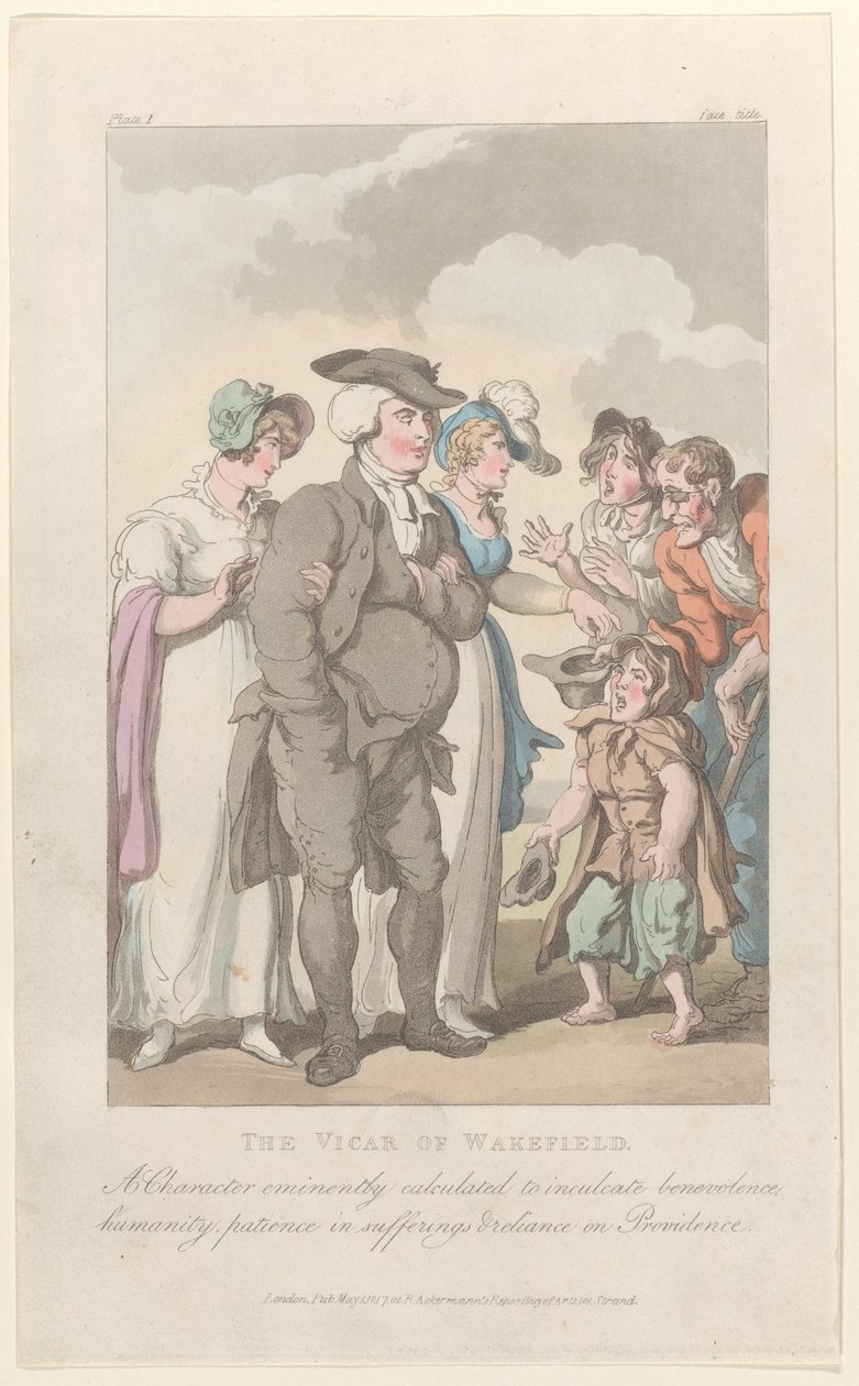 Frontispiece: Wakefield Papazı, Wakefield Papazı, 1 Mayıs 1817., 1 Mayıs 1817. by Thomas Rowlandson