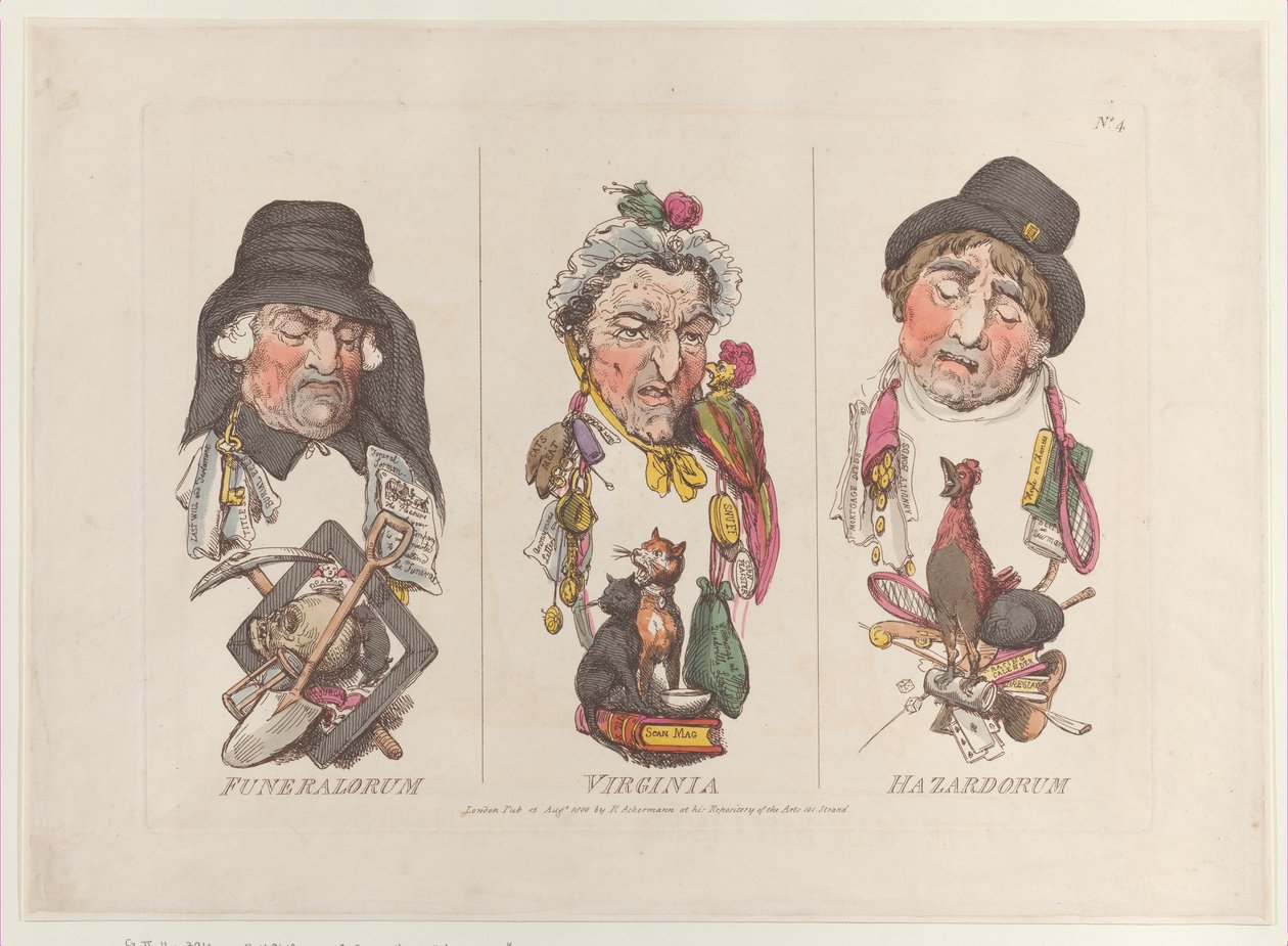 Cenaze hizmetleri, Virginia Hazards, 15 Ağustos 1800. 15 Ağustos 1800 by Thomas Rowlandson