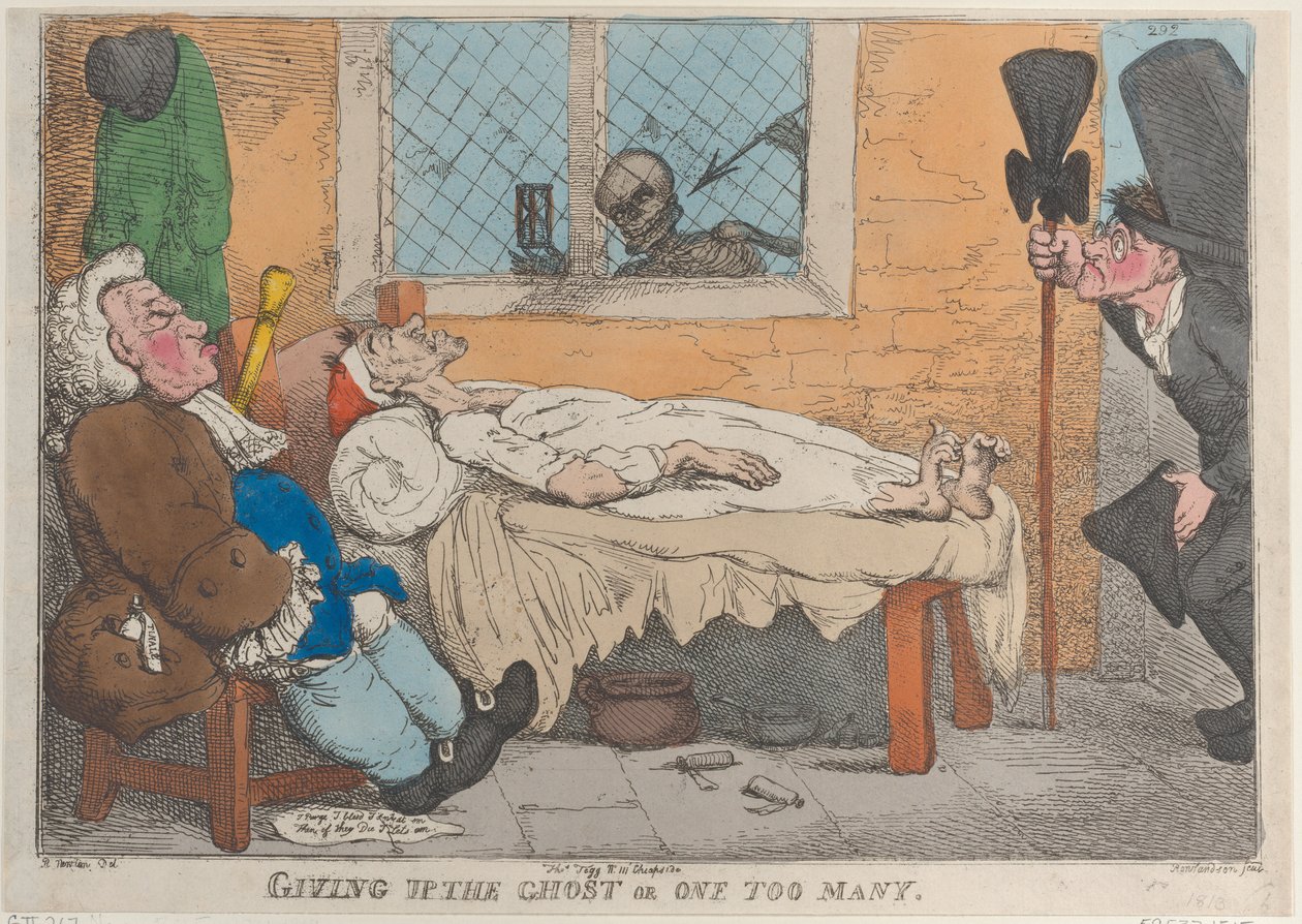 Hayaletten Vazgeçmek veya Çok Fazla, 1813., 1813. by Thomas Rowlandson