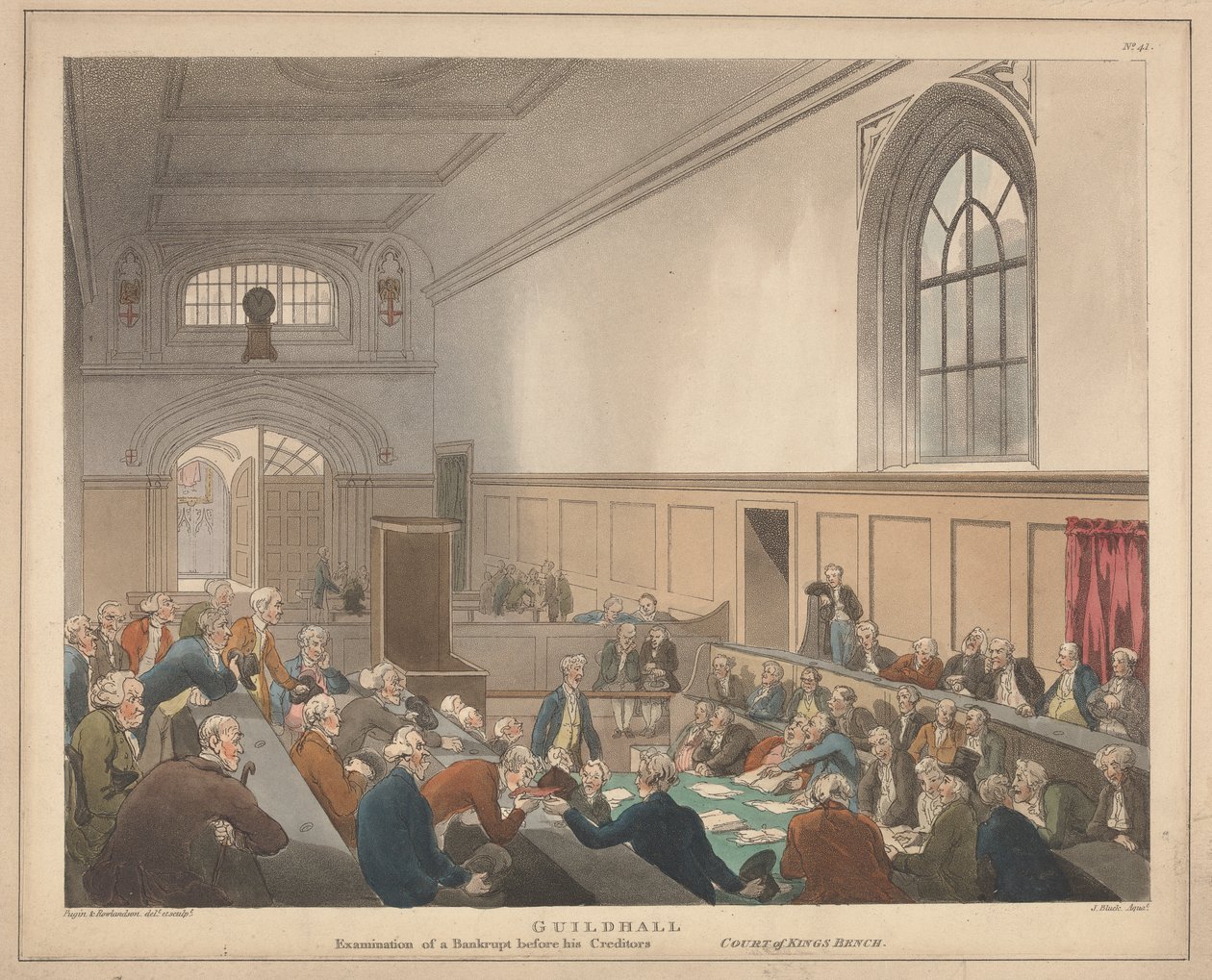 Bir Müflis'in Alacaklıları Nezdinde Guildhall Muayenesi by Thomas Rowlandson