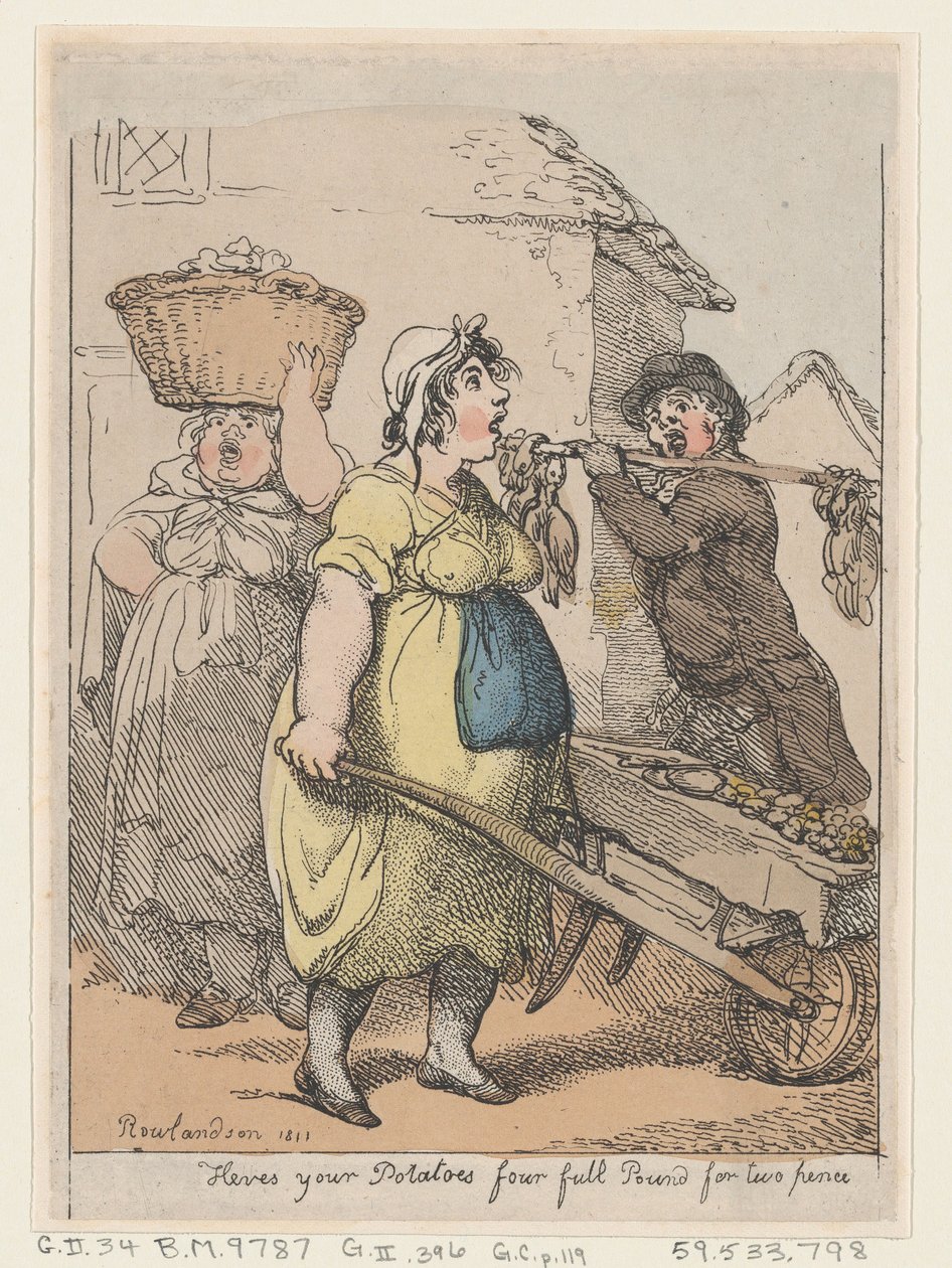 İşte Patatesleriniz, İki Pence için Dört Tam Pound, 1811., 1811. by Thomas Rowlandson