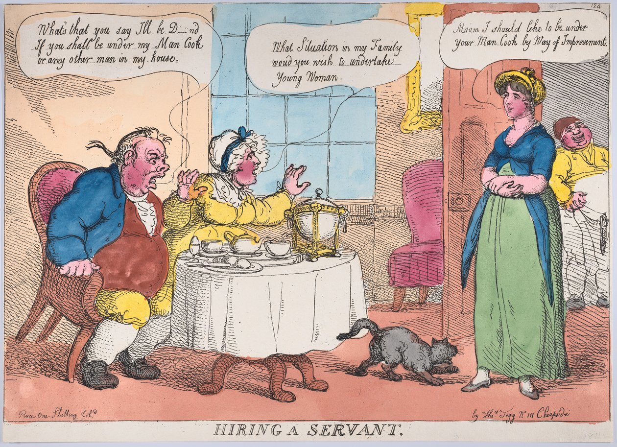 Hizmetçi Kiralama, 1811., 1811. by Thomas Rowlandson