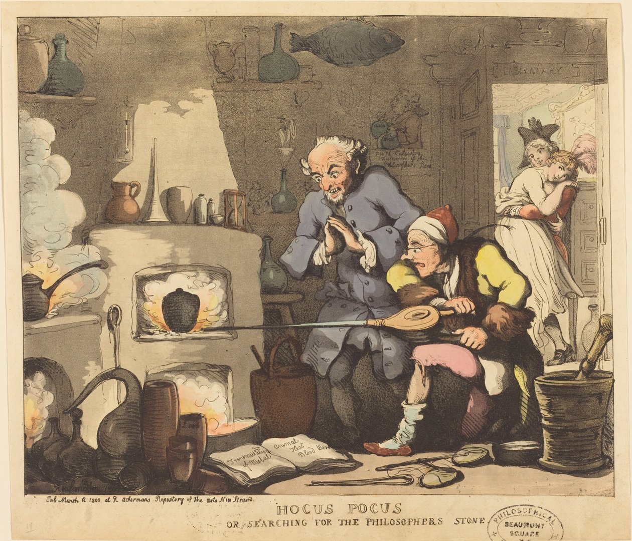 Hokus Pokus veya Felsefe Taşını Aramak by Thomas Rowlandson