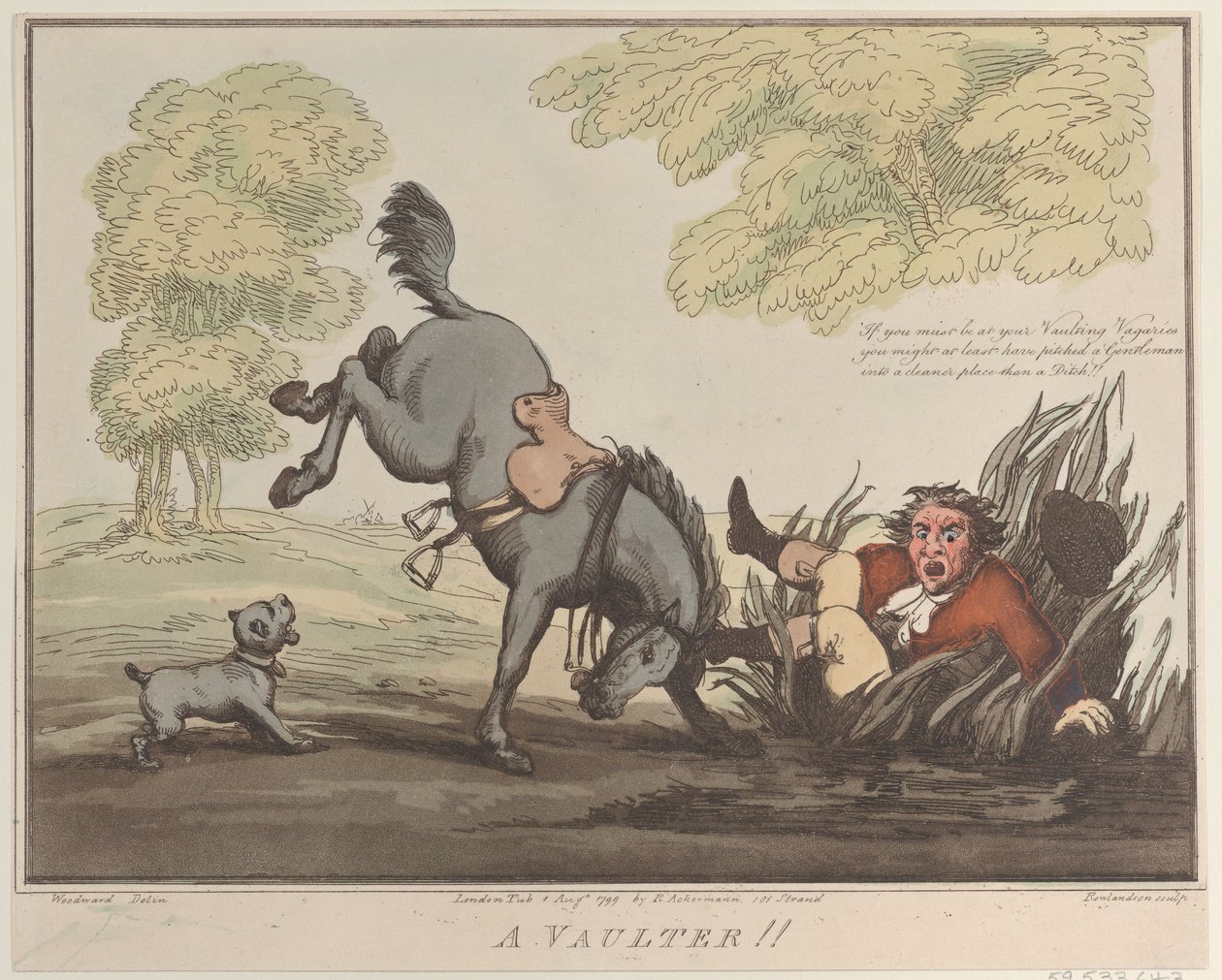 At Başarıları, Taslak 12: Bir Vaulter !!, 1 Ağustos 1799., 1 Ağustos 1799. by Thomas Rowlandson