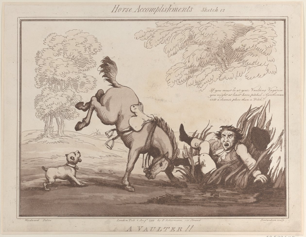 At Başarıları, Taslak 12: Bir Vaulter !!, 1 Ağustos 1799., 1 Ağustos 1799. by Thomas Rowlandson