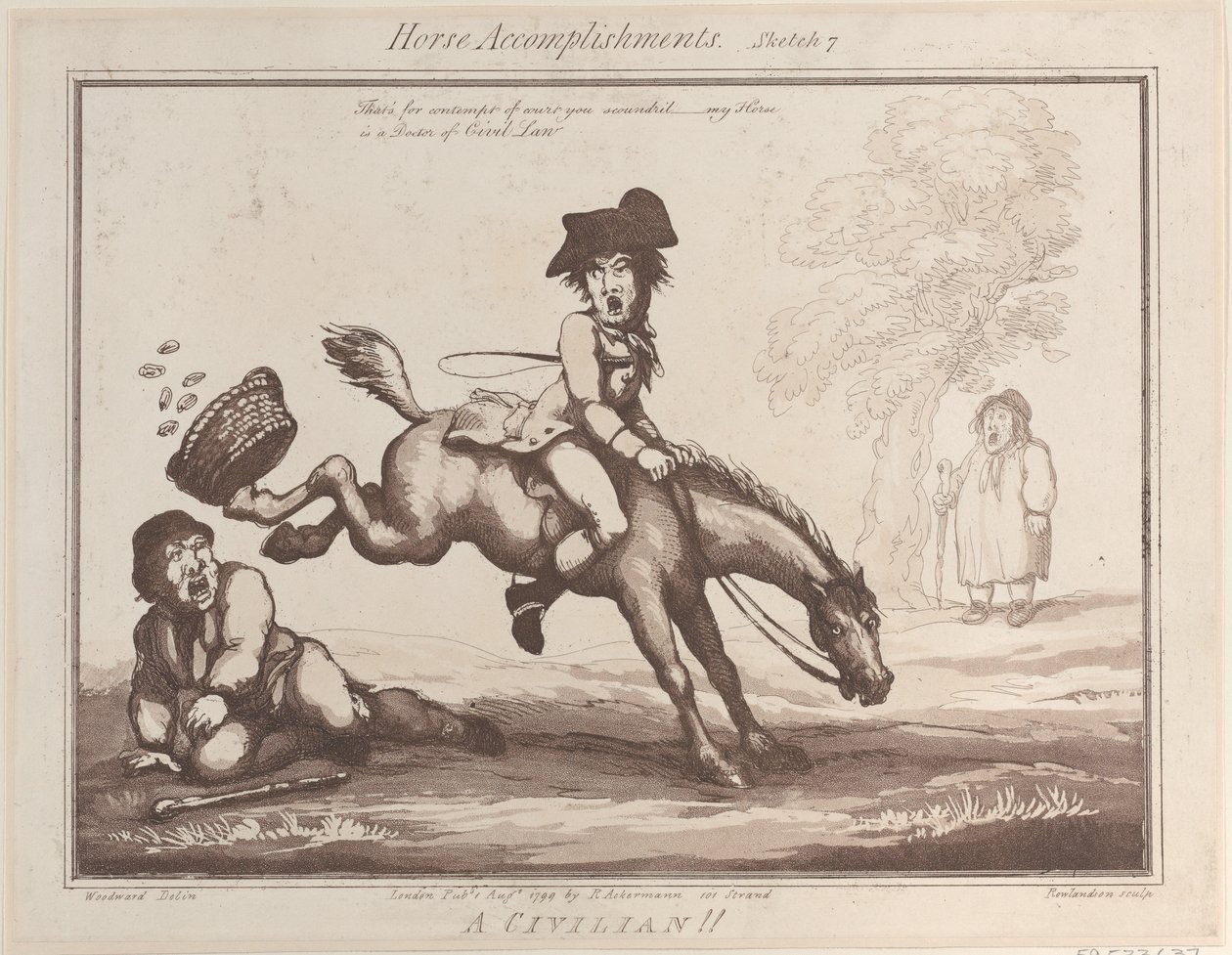 At Başarıları, Eskiz 7: Bir Sivil !!, 1 Ağustos 1799., 1 Ağustos 1799. by Thomas Rowlandson