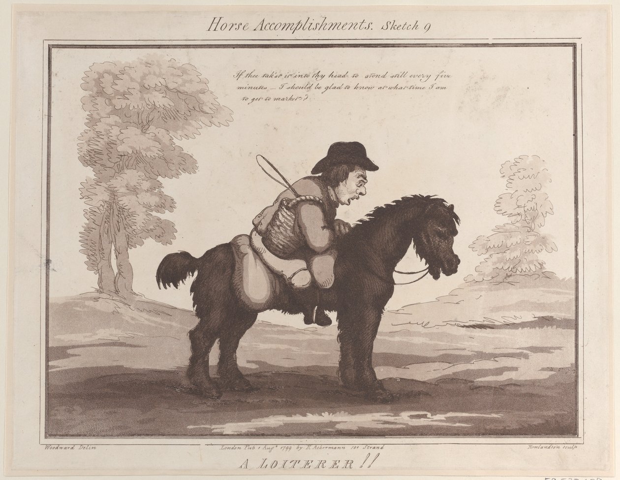 At Başarıları, Sketch 9: A Loiterer!!, 1 Ağustos 1799., 1 Ağustos 1799. by Thomas Rowlandson