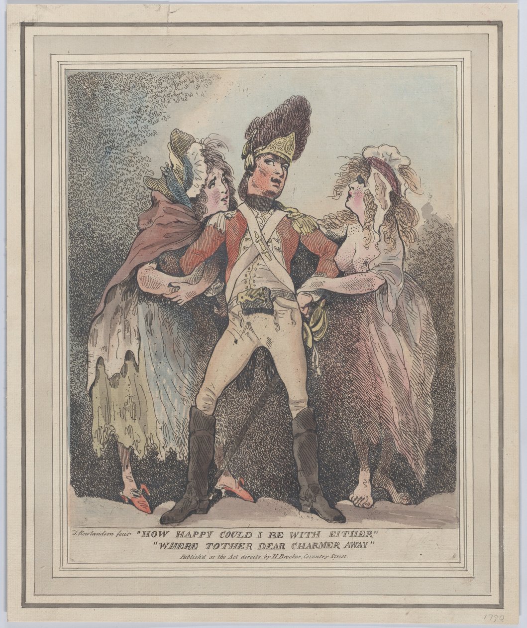 Diğer Sevgili Büyücü Uzakta Olmasaydı İkisinden de Ne Kadar Mutlu Olabilirdim, [1784]., [1784]. by Thomas Rowlandson